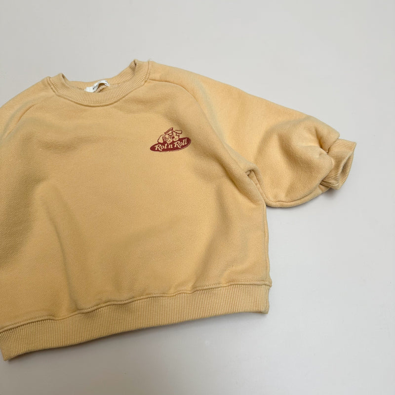 Roll fleeced sweater - Yellow