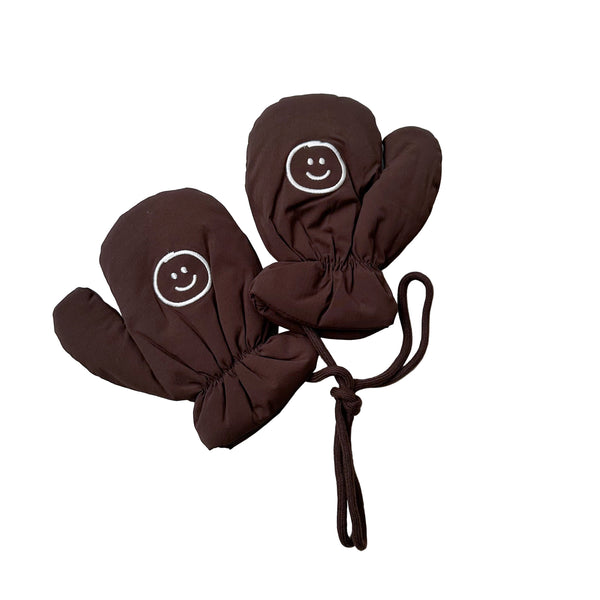 Smile mittens - Brown