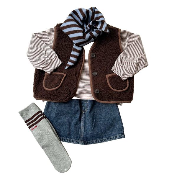 Soft teddy vest - Brown