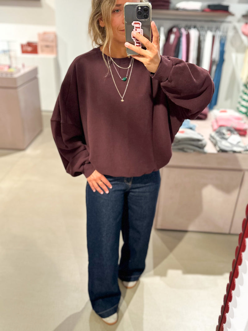 Pacifie wide jeans - Dark blue washing