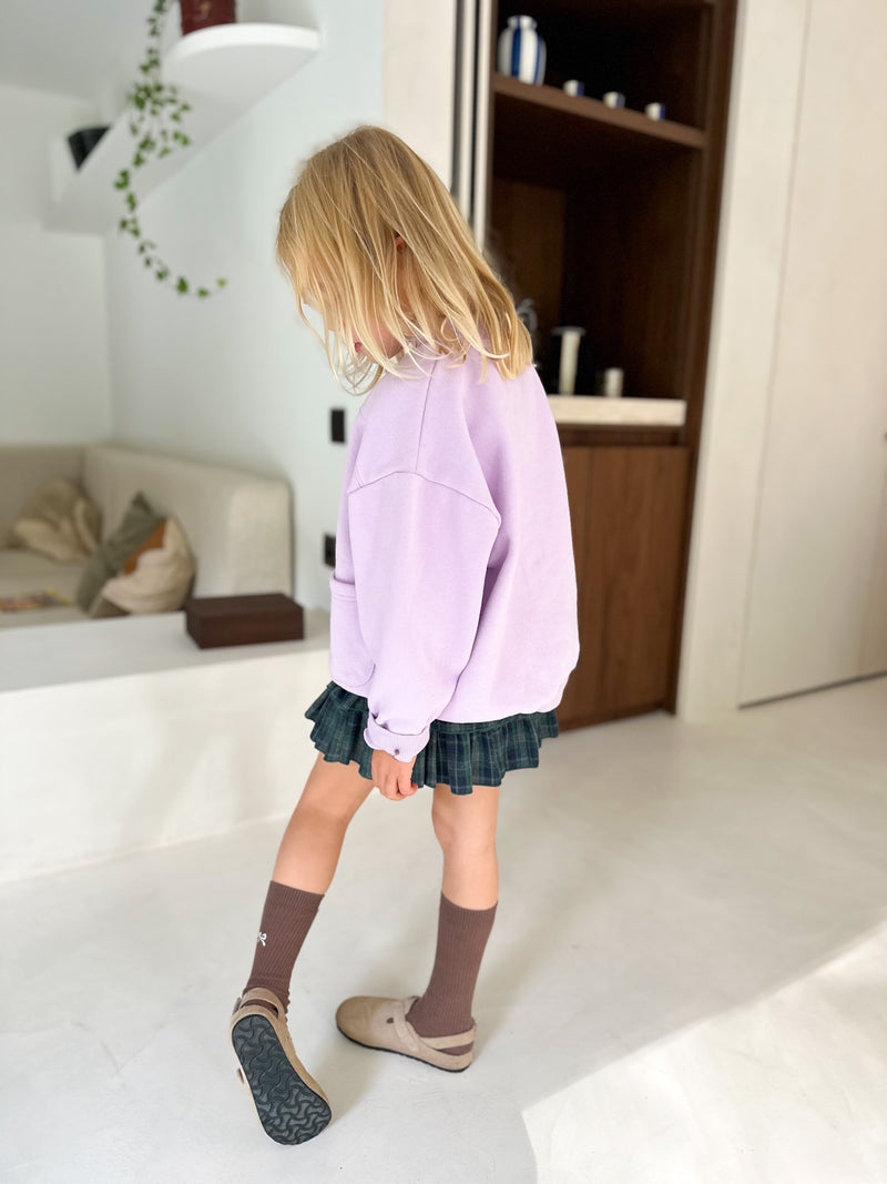 Flanel check shorty skirt - Green