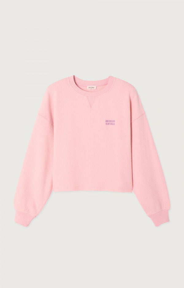Etok cropped fluffy sweatshirt - Pink