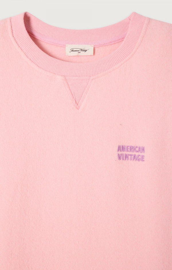 Etok cropped fluffy sweatshirt - Pink