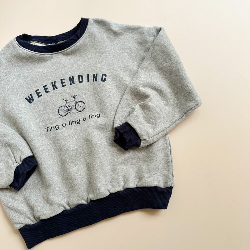 Bike ting-a-ling sweatshirt - Grey melange