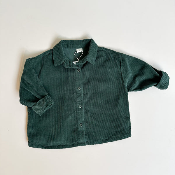 Corduroy overshirt - Dark green