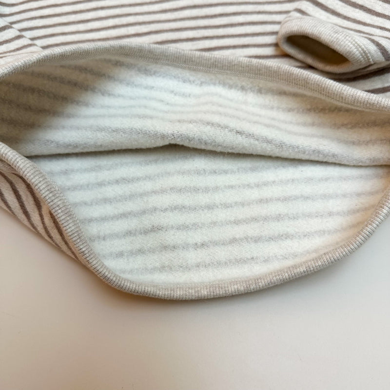 Striped fleeced bam bam sweater - Oatmeal/beige