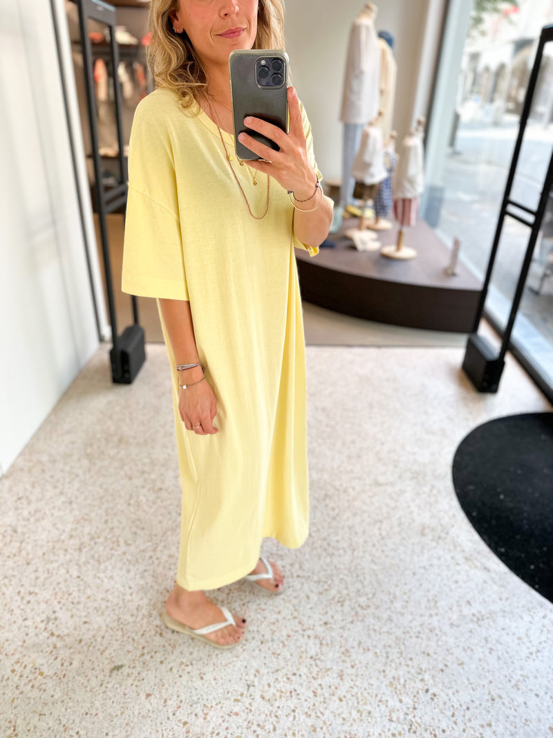 Oversized tee dress - Lemon