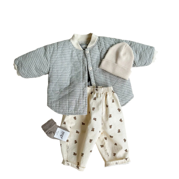 Bebe padded mini check jacket - Blue