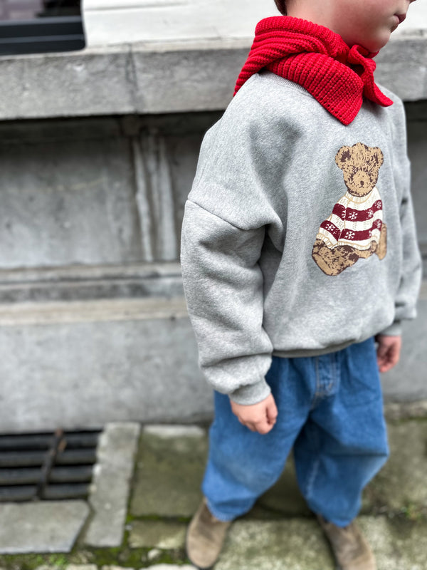 Teddy fleeced sweatshirt - Grey melange