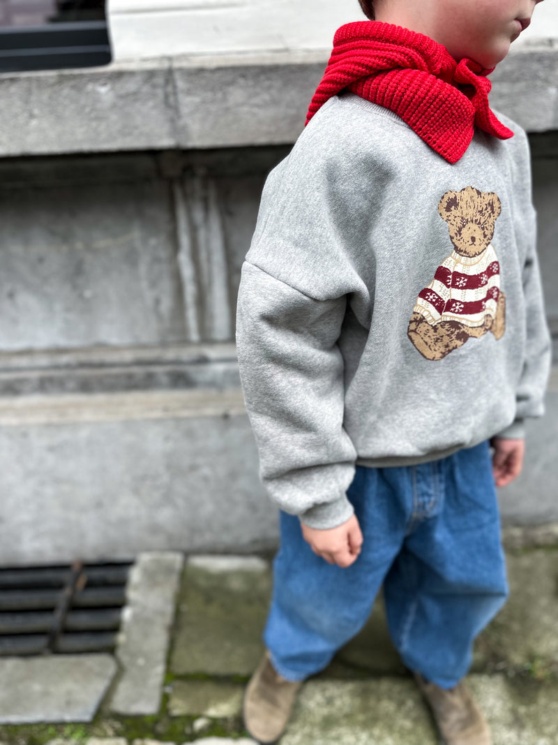 Teddy fleeced sweatshirt - Grey melange