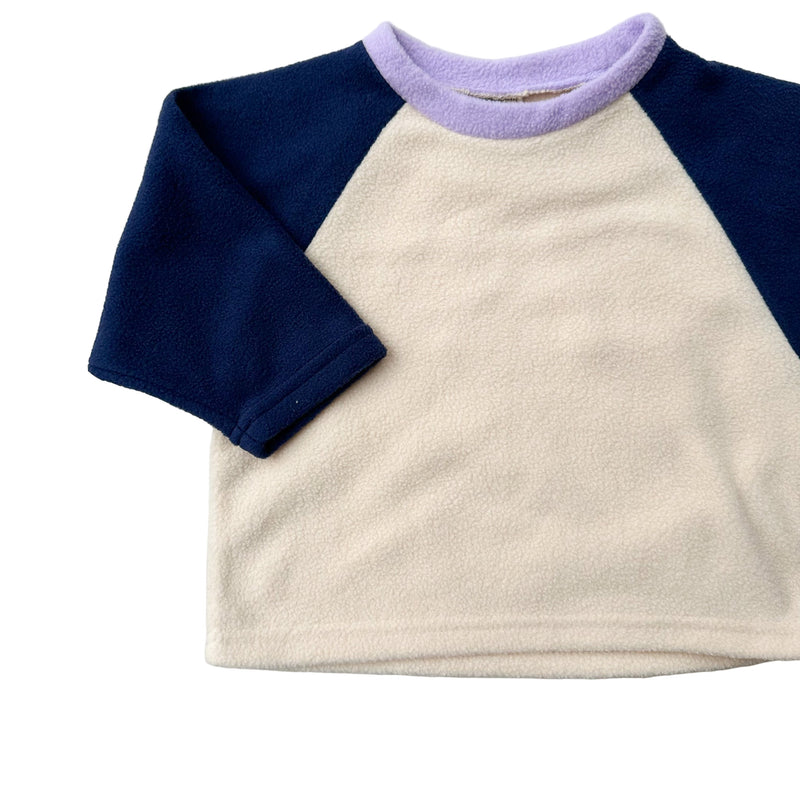 Raglan fleece tee - Navy