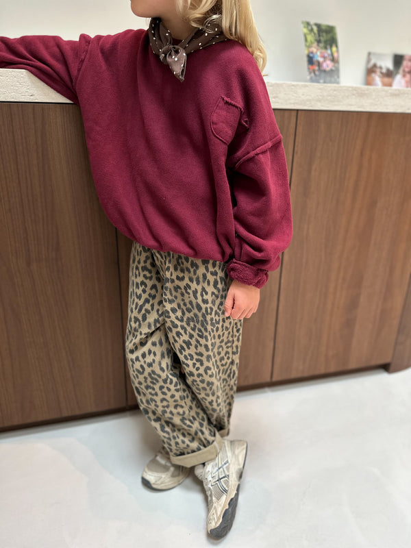 Lou pocket sweatshirt - Wine