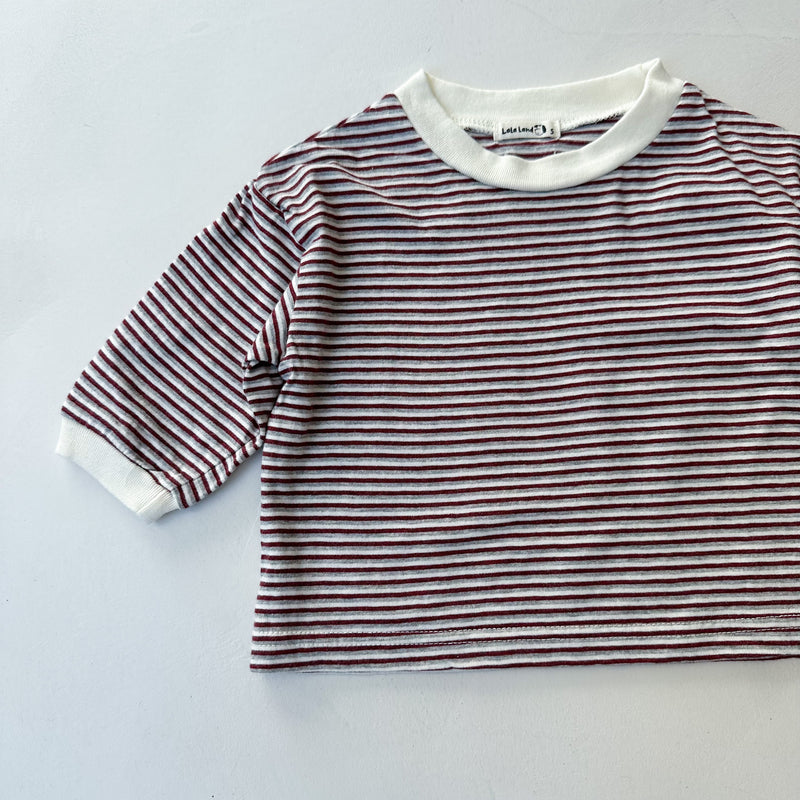 Bebe stripe tee - Wine