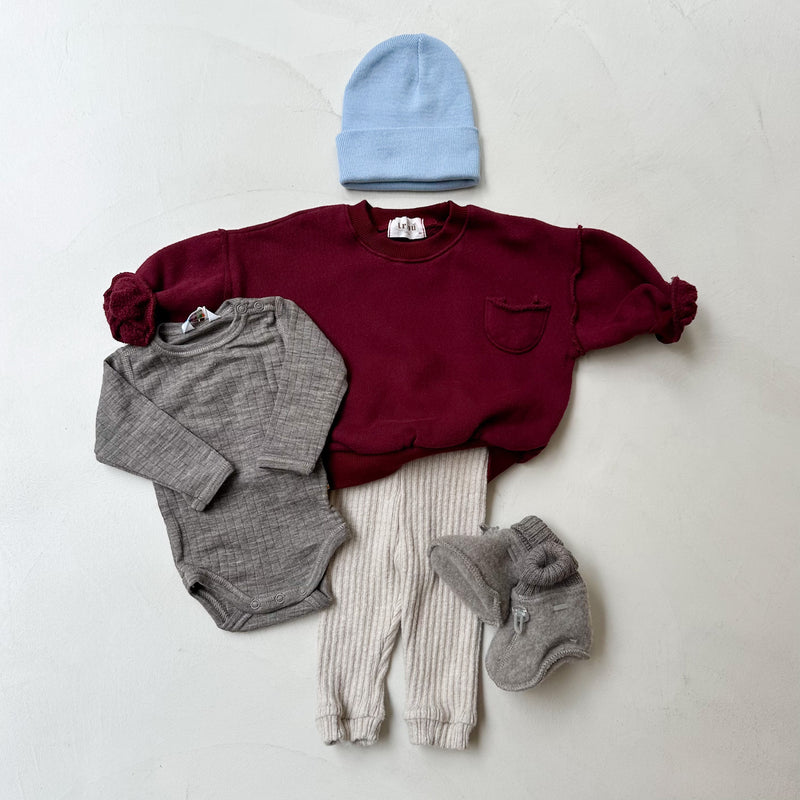 Lou pocket sweatshirt - Wine