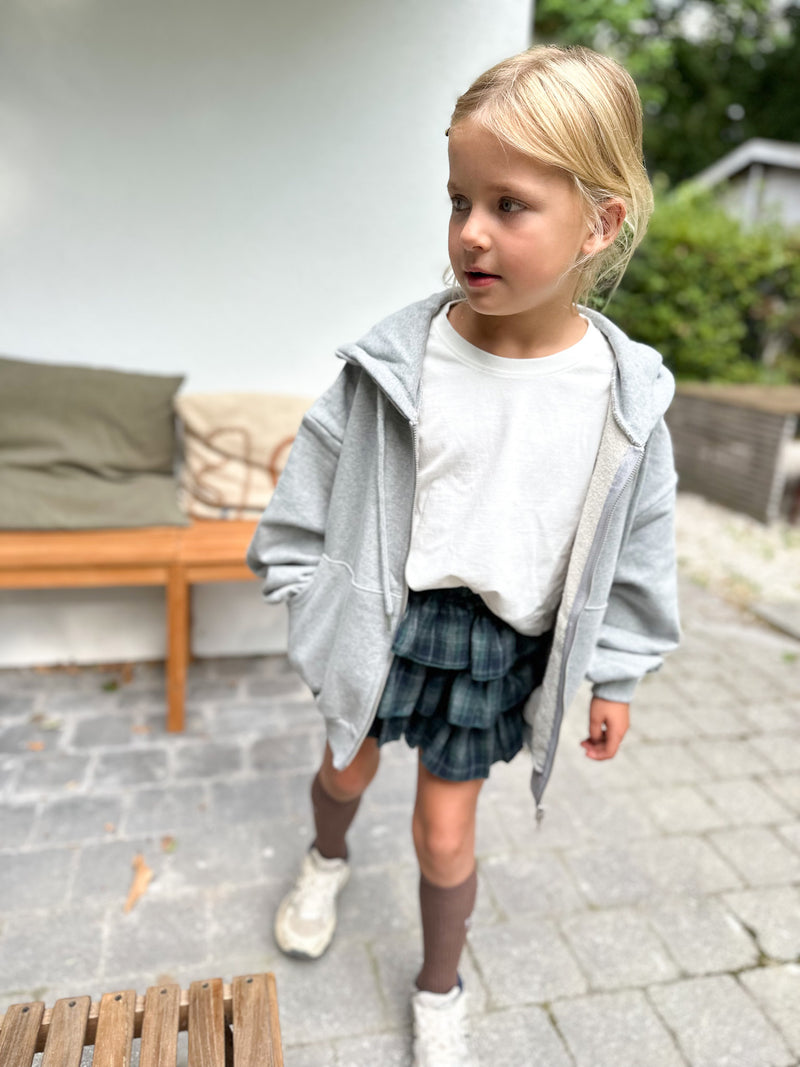 Flanel check shorty skirt - Green