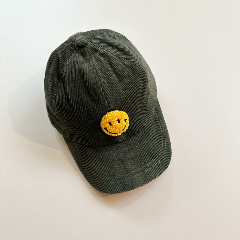 Smile coduroy cap - Khaki