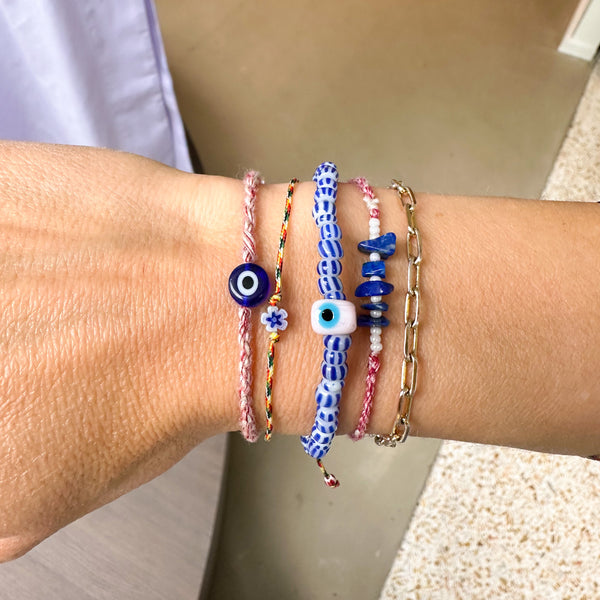 Onyx bracelet - Pink/blue