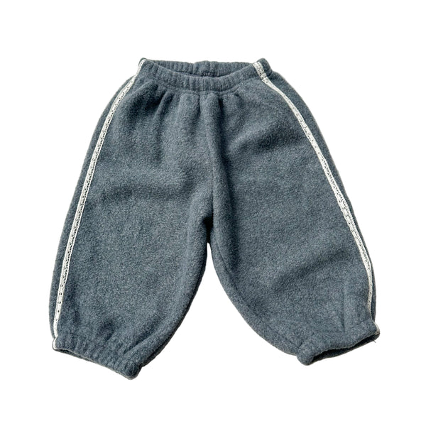 Bebe lace fleece jogger pants - Charcoal