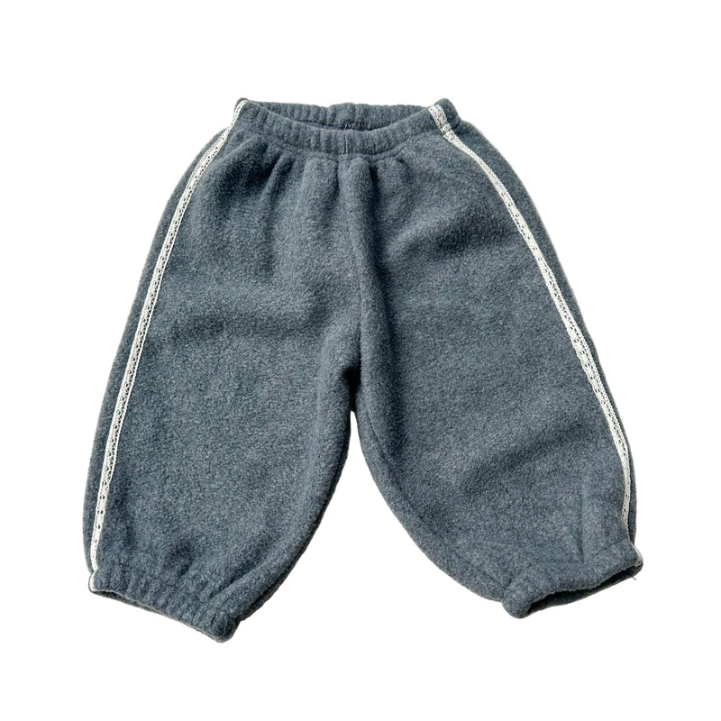 Bebe lace fleece jogger pants - Charcoal