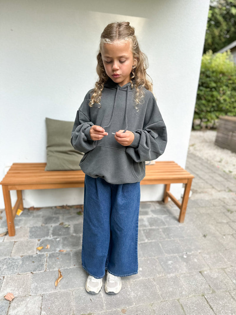 Oversized pigment hoodie - Charcoal