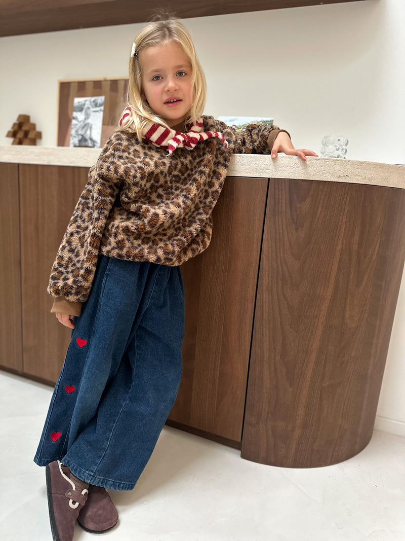 Soft leo teddy sweatshirt - Beige