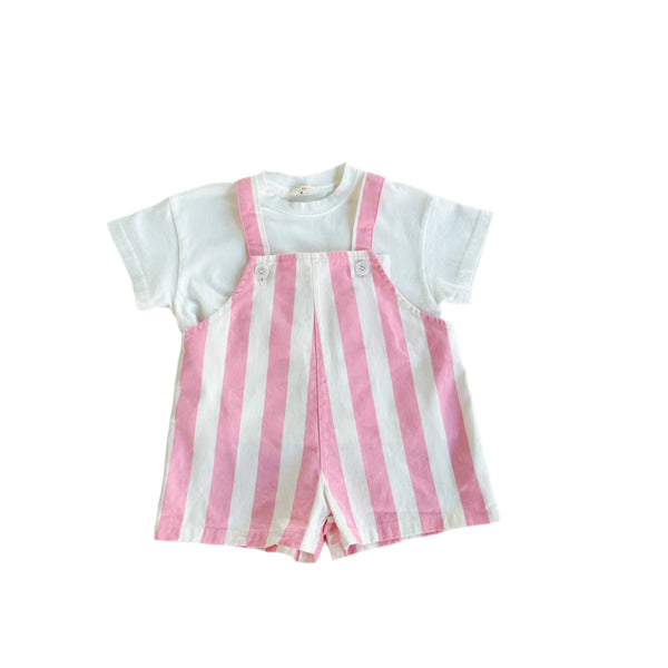 Wide stripe overall - Pink
