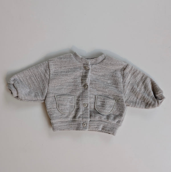 Butter fleeced cardigan - Mocha