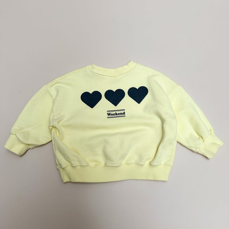 Heart sweatshirt - Lemon