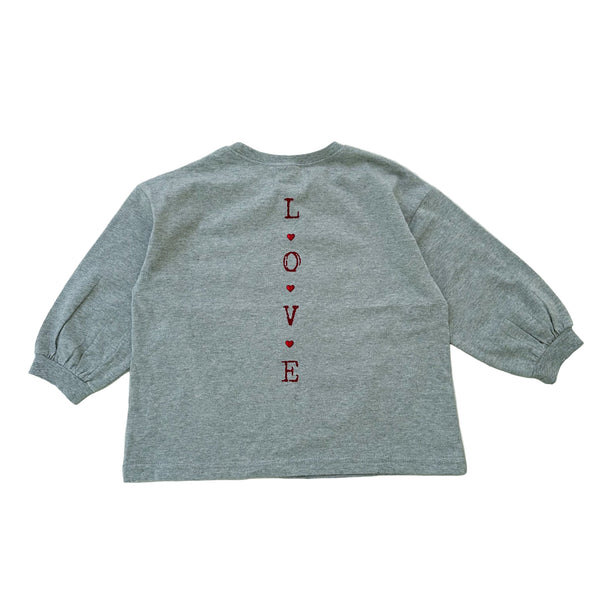 Love tape tee - Grey melange