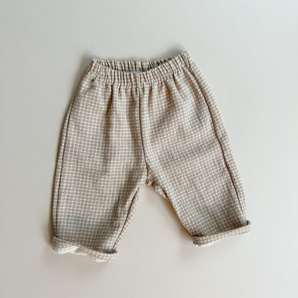 Mini check pants - Beige check