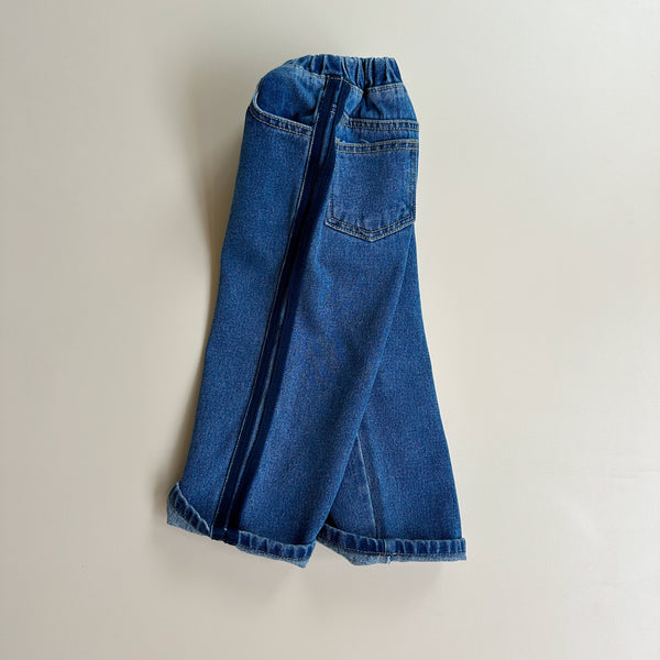 Track denim pants - Blue washing