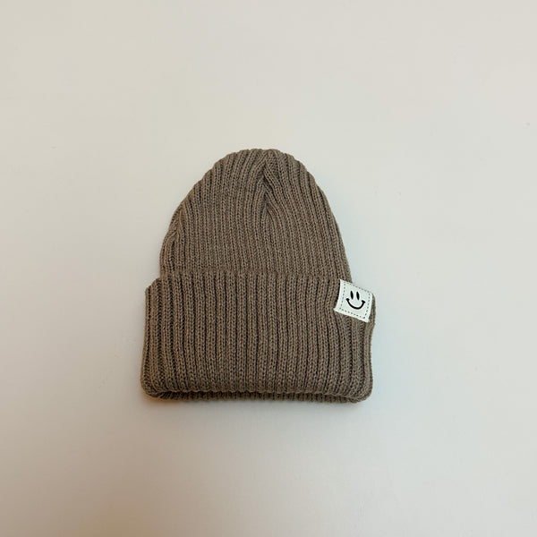 Chunky smile rib beanie - Mocha