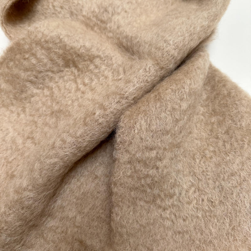 Solid mohair wool scarf - Camel