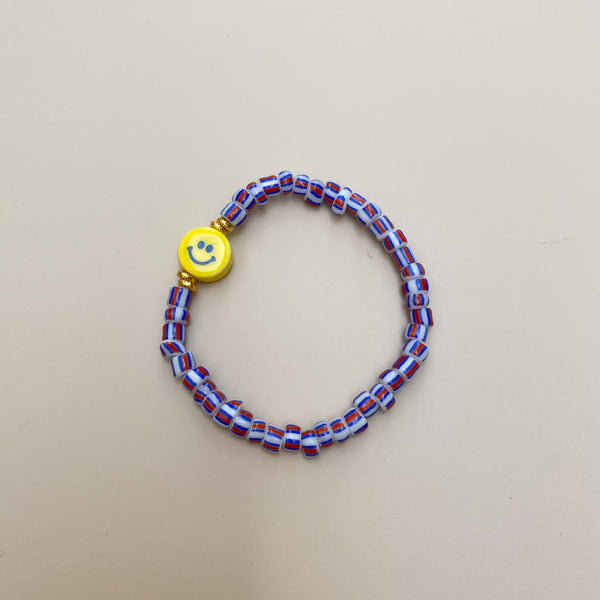 Smiley beads bracelet  - Yellow