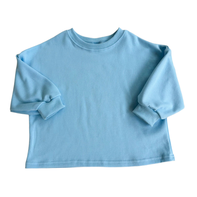 Boxy sweater tee - Sky