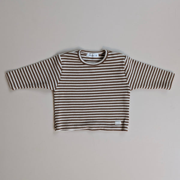 Soft stripe tee - Brown