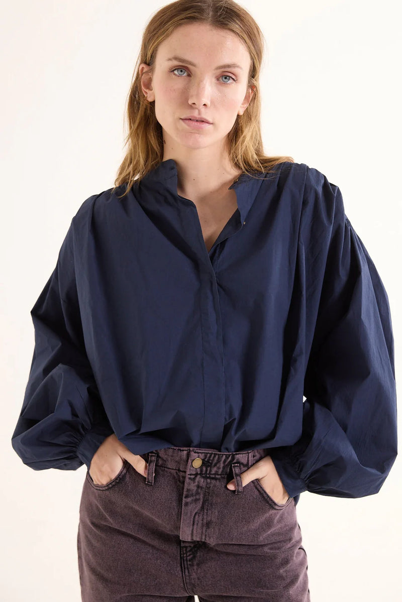 Gianni cotton blouse - Navy