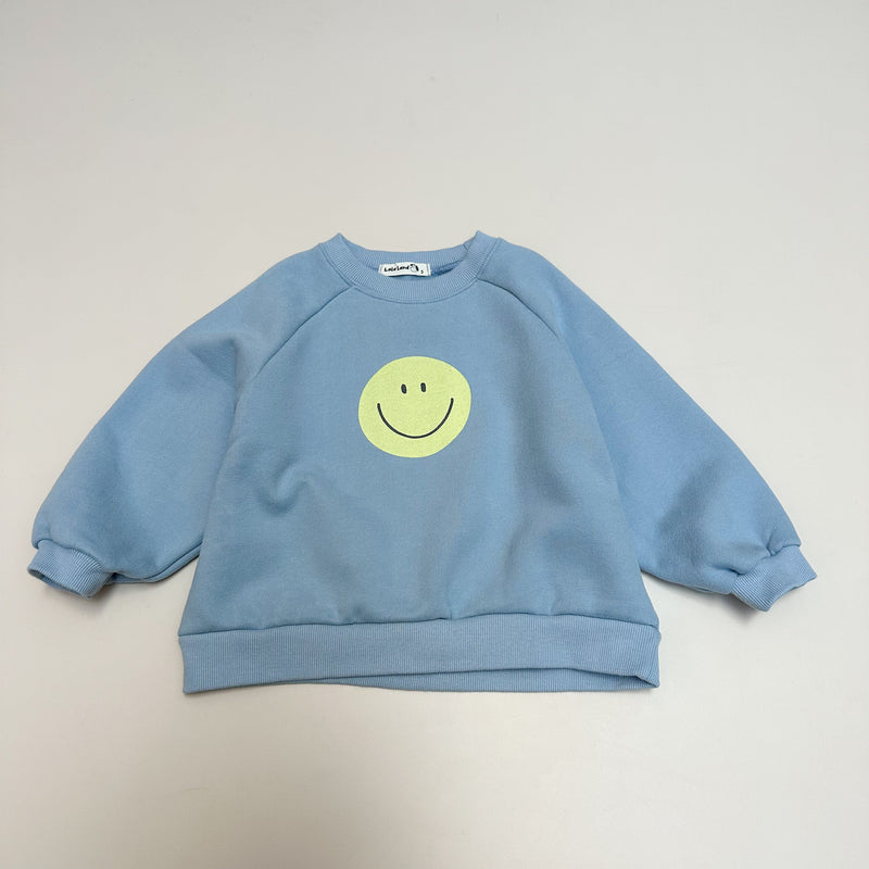 Smile fleeced sweatshirt - Sky