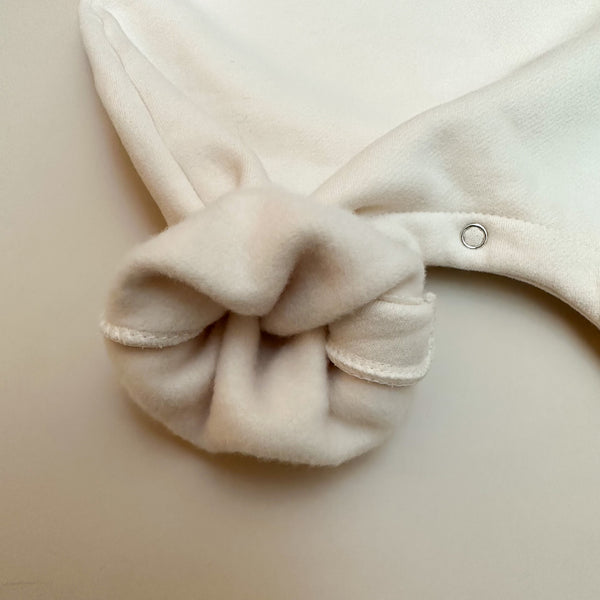Dino fleeced onesie - Cream