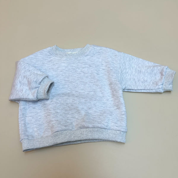 Daily fleeced sweater - White melange