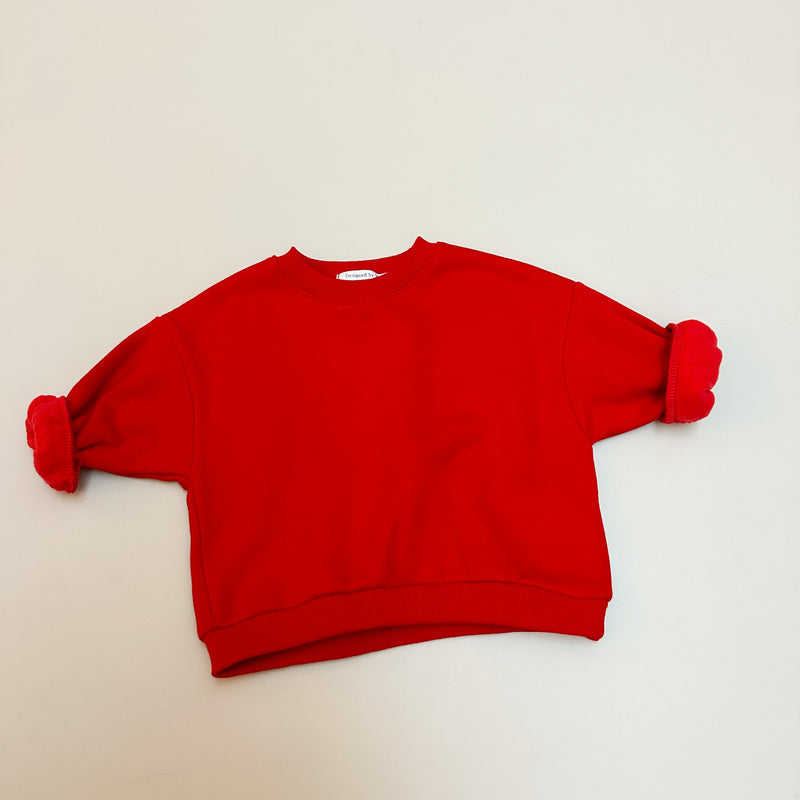 Daily fleeced sweater - Red