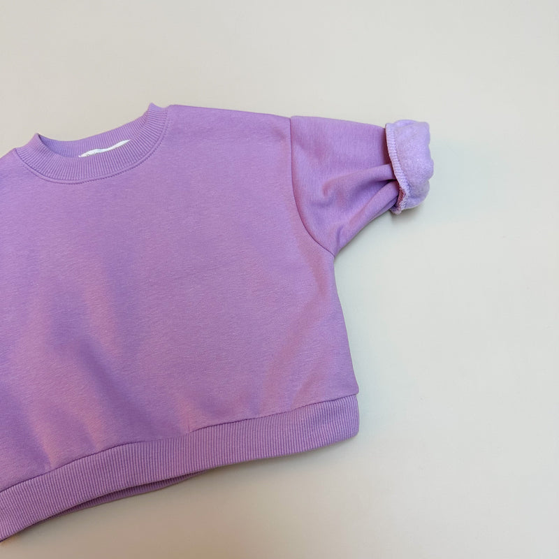 Daily fleeced sweater - Purple