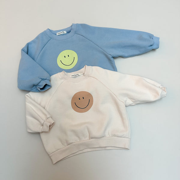 Smile fleeced sweatshirt - Cream