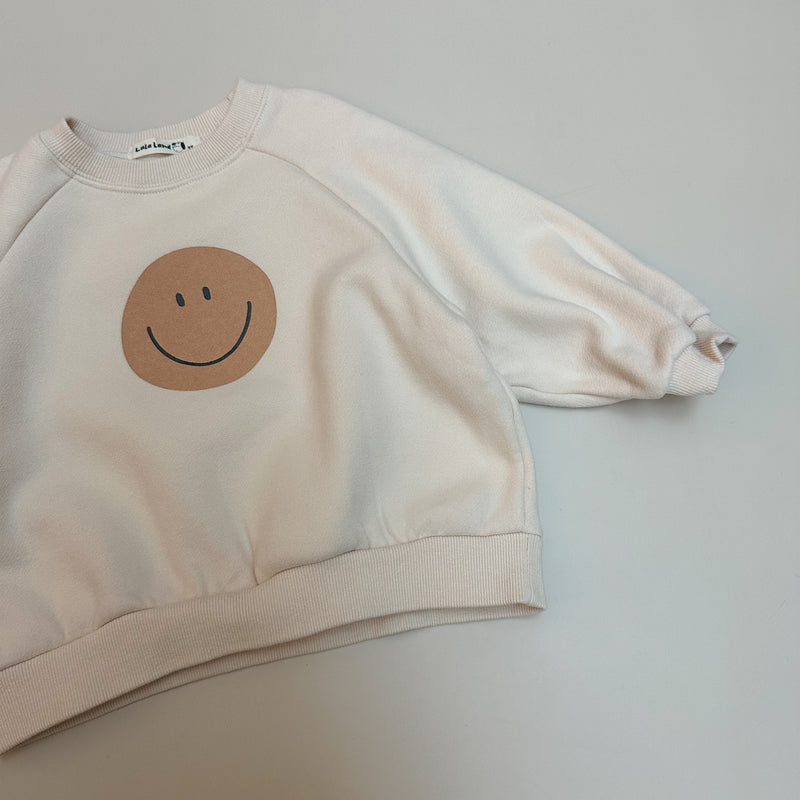 Smile fleeced sweatshirt - Cream