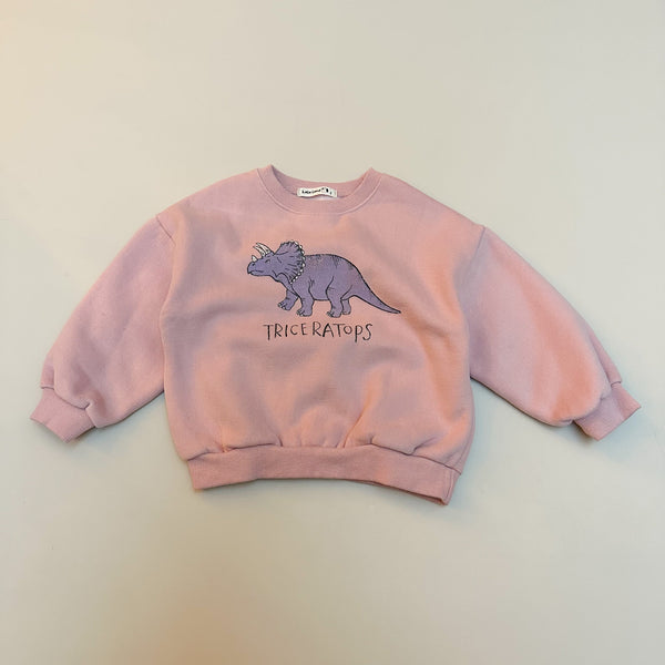 Dino fleeced sweatshirt - Pink