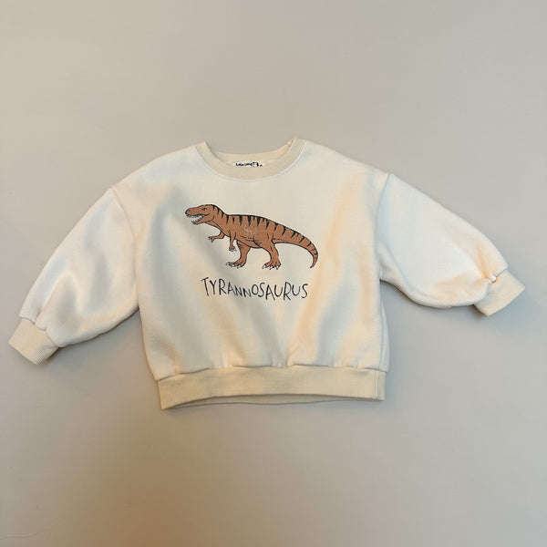 Dino fleeced sweatshirt - Cream