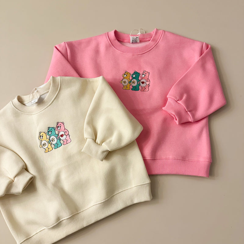 Fleeced care bear sweater - Candy pink