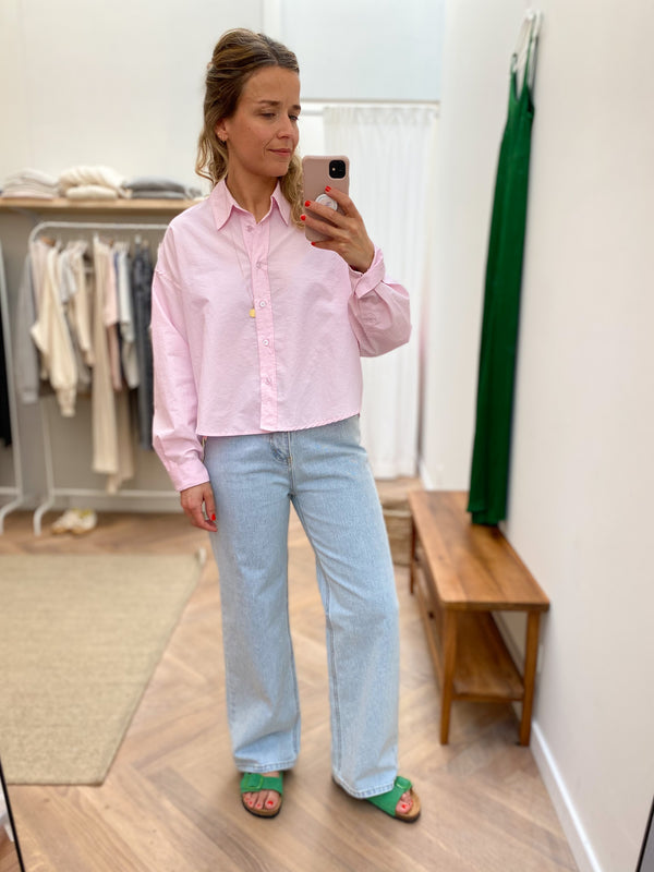 Cropped fit shirt - Pink