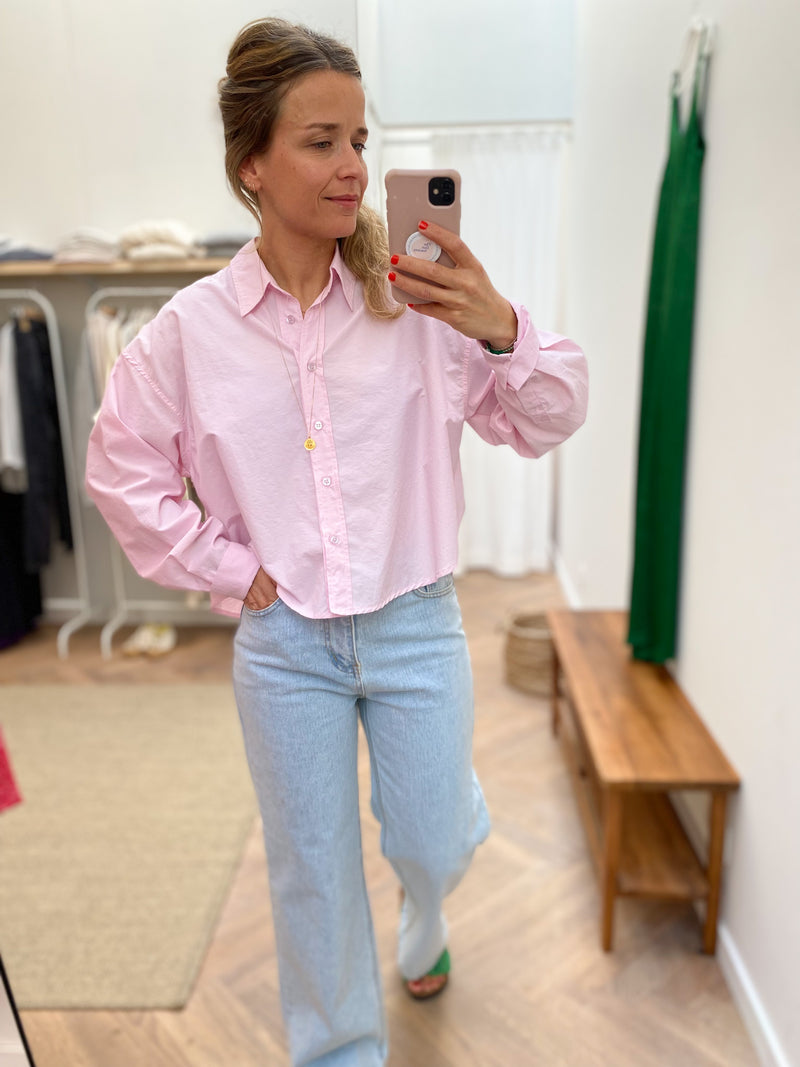 Cropped fit shirt - Pink