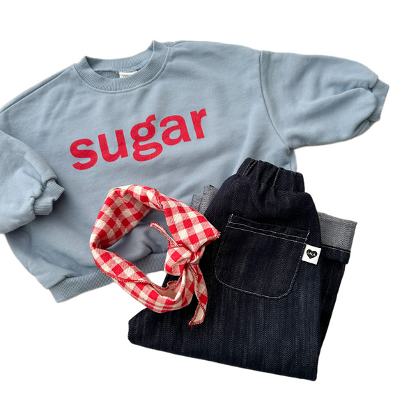 Roll up denim pants - Dark blue